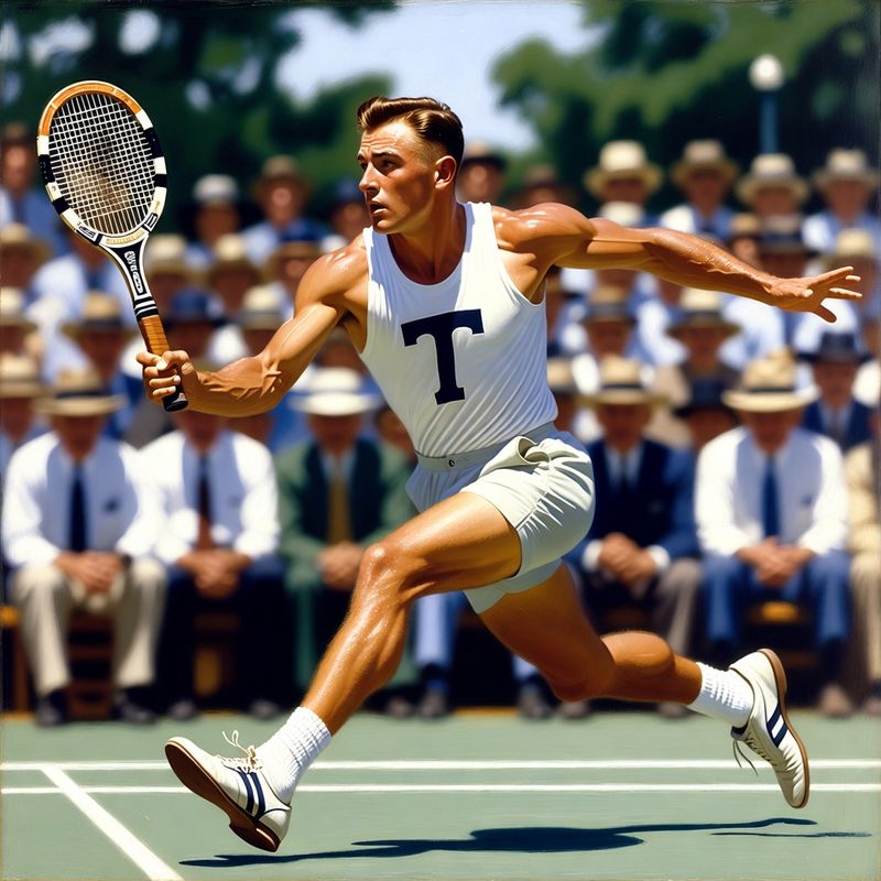 photos-sports-editorial · Norman Rockwell Style — Tennis Player