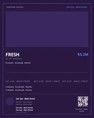 FRESH BAKERY SALE — Local Business Flyers advertising template