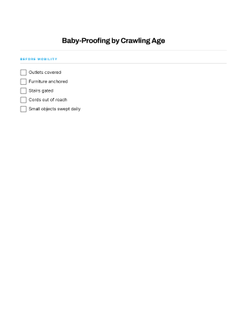 Baby-Proofing by Crawling Age — Babies & Toddlers template