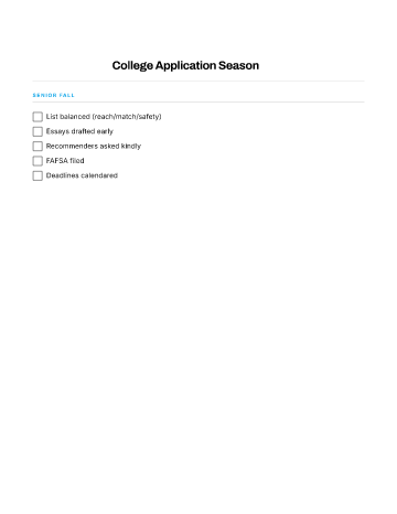 College Application Season — Teens template