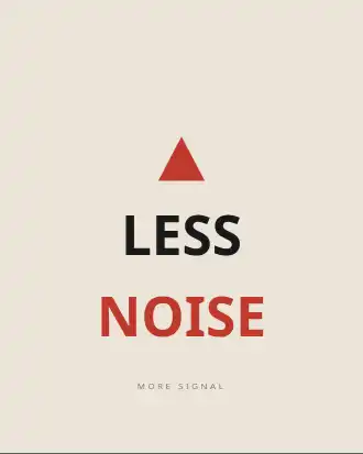 LESS NOISE — Minimal Typography template
