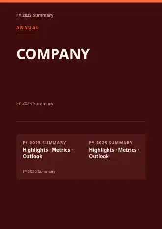 COMPANY REPORT — Reports & Company business template