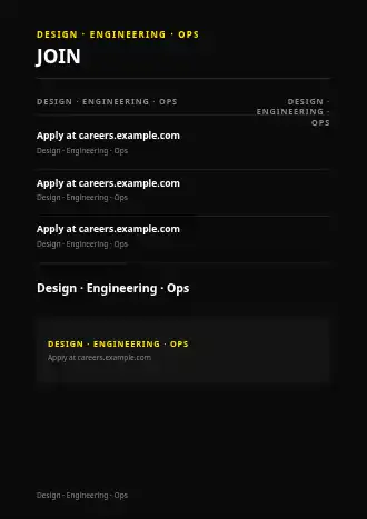 JOIN OUR TEAM — Hiring & HR template