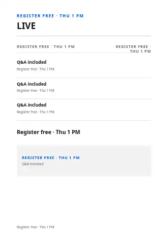 LIVE SESSION — Pitch & Webinar business template