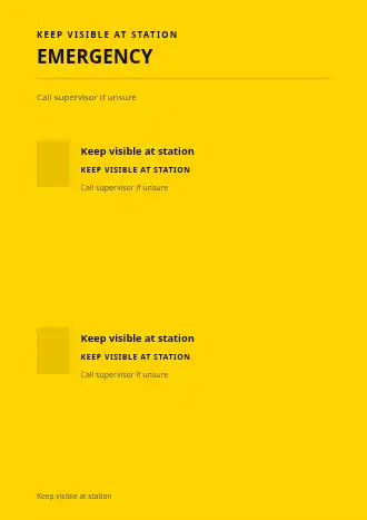 EMERGENCY STEPS — SOPs & Process business template