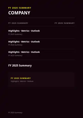 COMPANY REPORT — Reports & Company business template