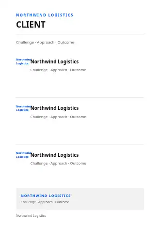 CLIENT RESULTS — Reports & Company business template
