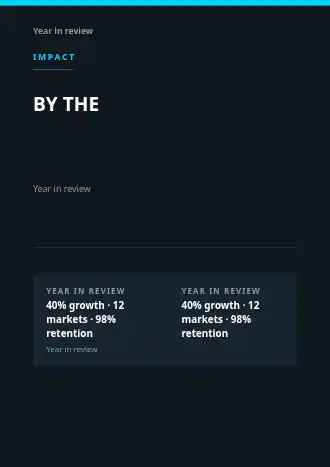 BY THE NUMBERS — Reports & Company business template