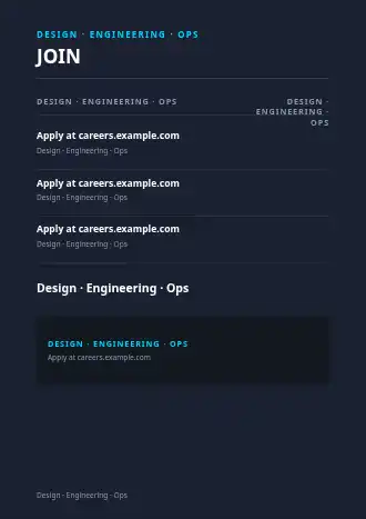 JOIN OUR TEAM — Hiring & HR business template