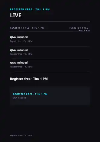 LIVE SESSION — Pitch & Webinar business template