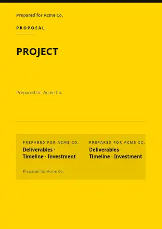 PROJECT SCOPE — Proposals & Pricing business template