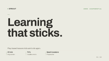Sprout — Seed investors — Seed investors template