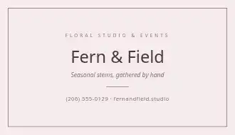Fern & Field — Retail & Floral template