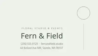 Fern & Field — Retail & Floral business card template