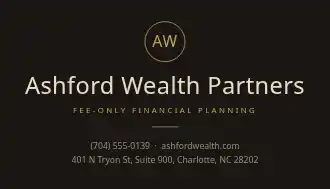 Ashford Wealth Partners — Finance & Accounting business card template