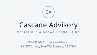 Cascade Advisory — Consulting & Professional Services business card template