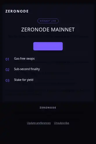 ZERONODE — Product Launch — Product Launches html5 email template