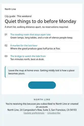 North Line — Newsletter — Newsletters & Digests html5 email template