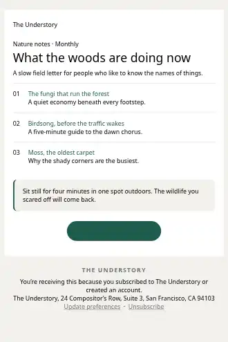 The Understory — Newsletter — Newsletters & Digests html5 email template