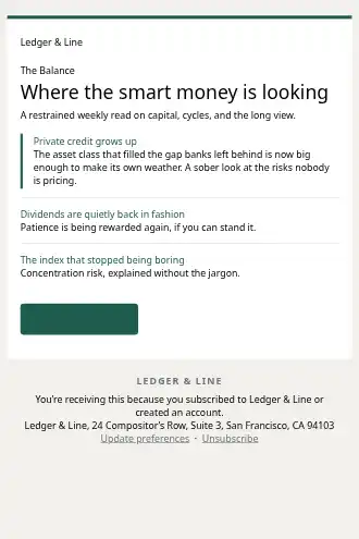 Ledger & Line — Finance Digest — Newsletters & Digests html5 email template