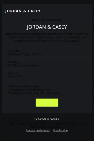 Jordan & Casey — Wedding Invitation — Events & Invites template