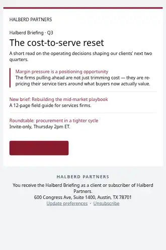 HALBERD PARTNERS — Newsletter / Digest — Newsletters & Digests html5 email template