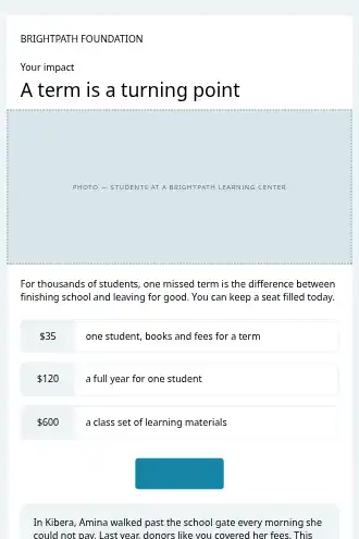 BRIGHTPATH FOUNDATION — Donation Appeal — Fundraising template