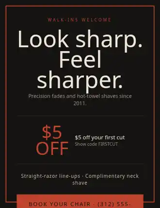 The Sharp Fade — Business Promo template
