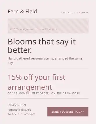 Fern & Field — Business Promo template