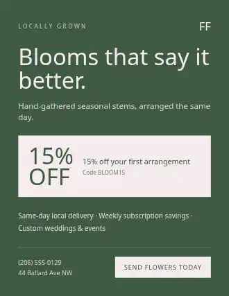 Fern & Field — Business Promo flyer template