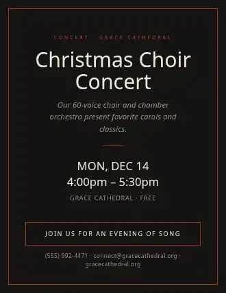 Christmas Choir Concert — Church Events flyer template