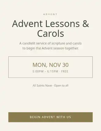 Advent Lessons & Carols — Church Events flyer template