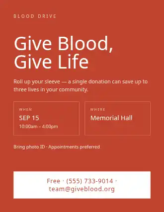Give Blood, Give Life — Drives template