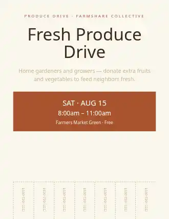 Fresh Produce Drive — Drives flyer template