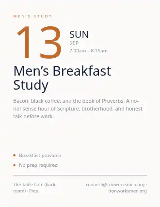 Men’s Breakfast Study — Studies template