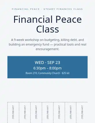 Financial Peace Class — Studies template
