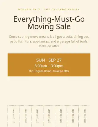Everything-Must-Go Moving Sale — Garage Sales template