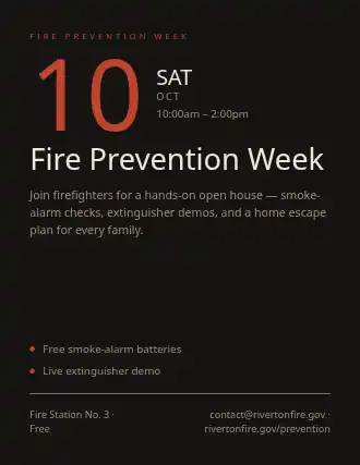 Fire Prevention Week — Preventions template