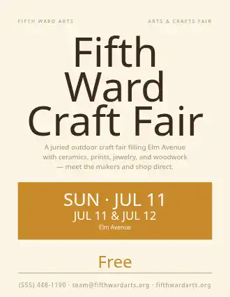 Fifth Ward Craft Fair — Street Fairs template