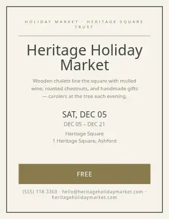 Heritage Holiday Market — Street Fairs template