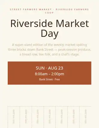 Riverside Market Day — Street Fairs flyer template