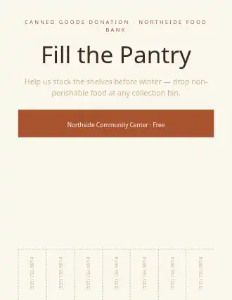 Fill the Pantry — Donations Drives template