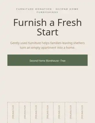 Furnish a Fresh Start — Donations Drives template