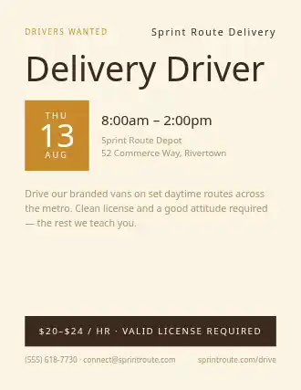 Delivery Driver — Jobs template