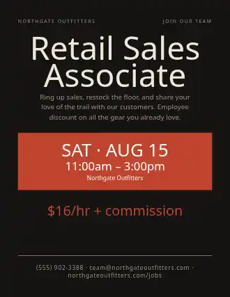 Retail Sales Associate — Jobs template