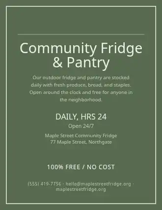 Community Fridge & Pantry — Free Services template