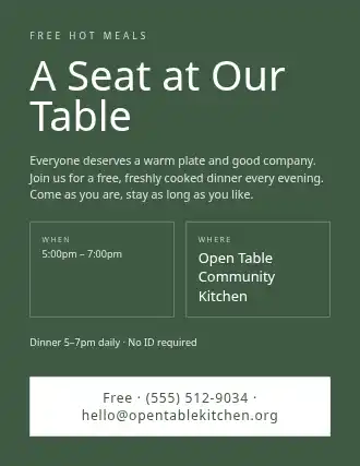 A Seat at Our Table — Homeless Shelters template