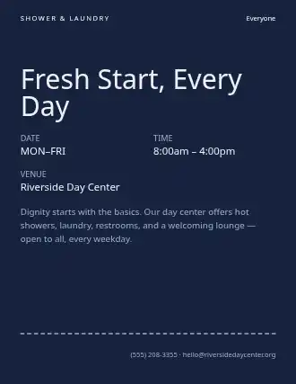 Fresh Start, Every Day — Homeless Shelters template