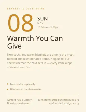 Warmth You Can Give — Homeless Shelters template