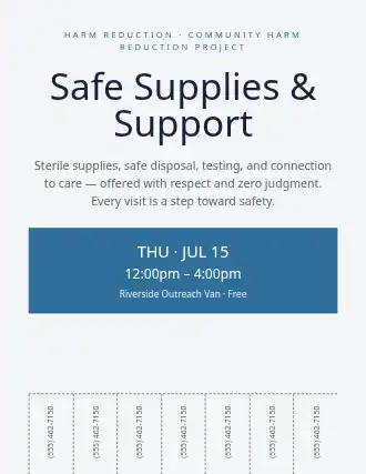 Safe Supplies & Support — Addiction Recovery template